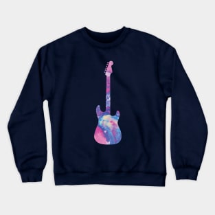 S-Style Electric Guitar Watercolor Texture Crewneck Sweatshirt